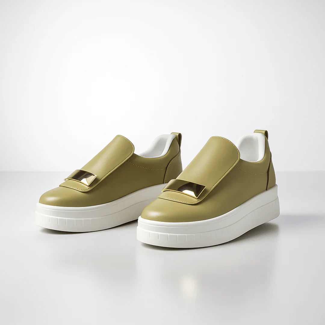 Mocassini Donna Platform Slip-On con Soletta Imbottita