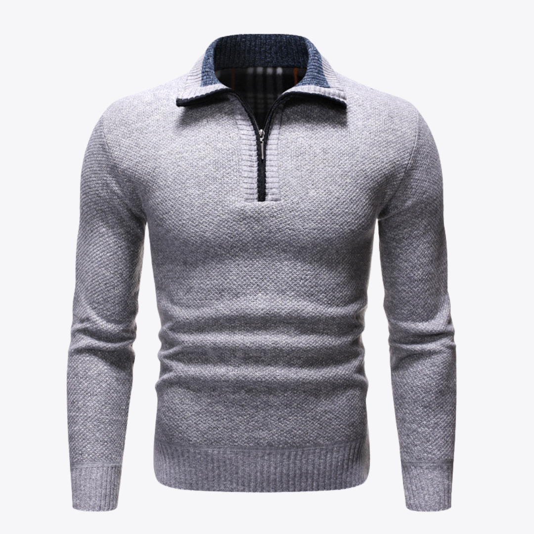 Maglione da Uomo Collo a Revers Design Strutturato