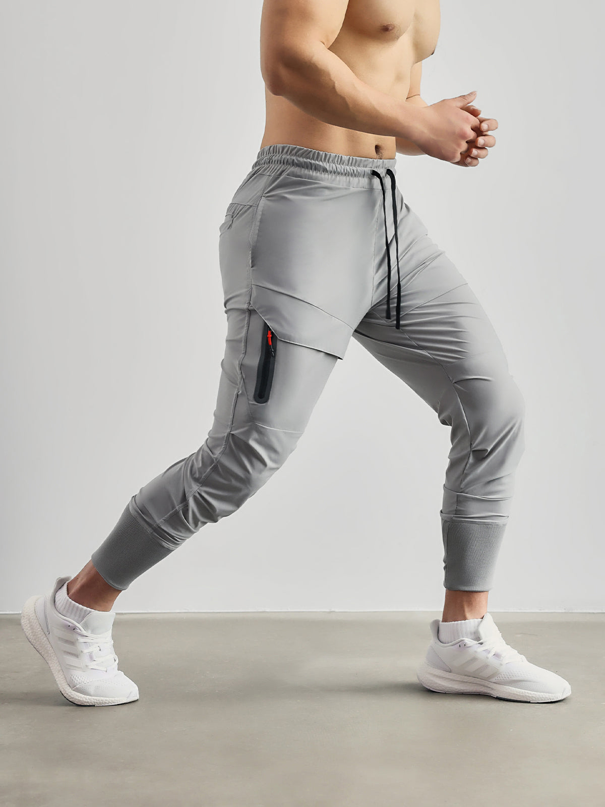 Pantaloni Sportivi Elasticizzati da Uomo con Vita Elasticizzata e Gamba Affusolata