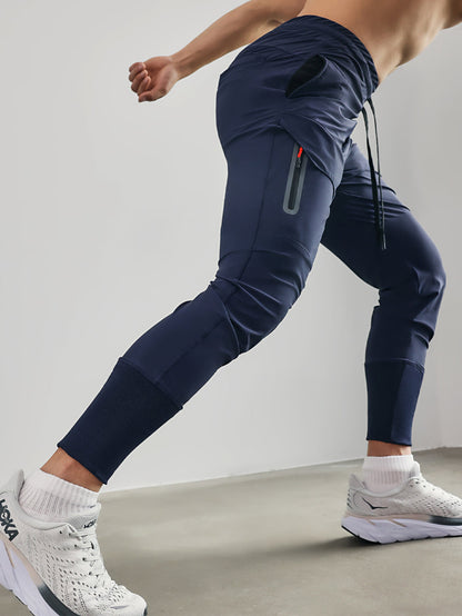 Pantaloni Sportivi Elasticizzati da Uomo con Vita Elasticizzata e Gamba Affusolata