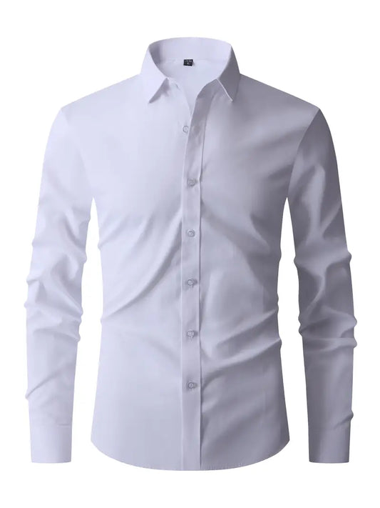 Camicia a Maniche Lunghe Semi-Formale da Uomo | Ideale per Tutte le Stagioni
