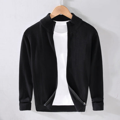 Cardigan Slim Fit Uomo a Tinta Unita Ideale per l'Autunno