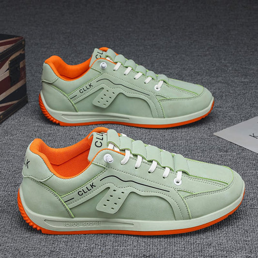 Zapatos de Skate para Hombre con Cordones, Suela Plana y Punta Redonda