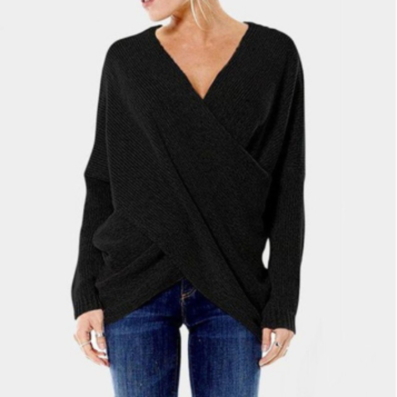 Maglione Invernale da Donna con Dettaglio Incrociato