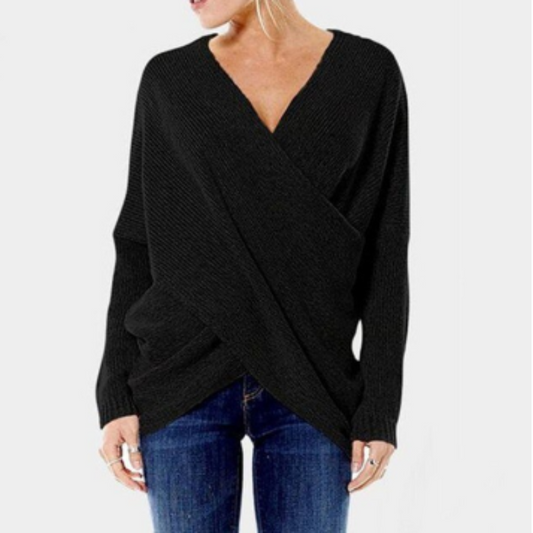 Maglione Invernale da Donna con Dettaglio Incrociato