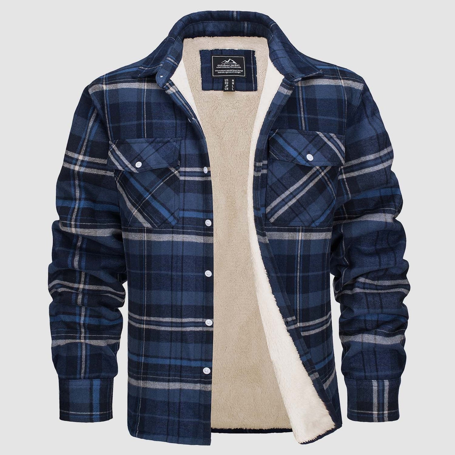 Giacca Camicia Casual da Uomo con Tasche