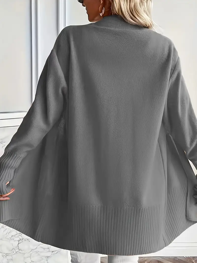 Maglione da Donna in Maglia con Girocollo e Vestibilità Rilassata