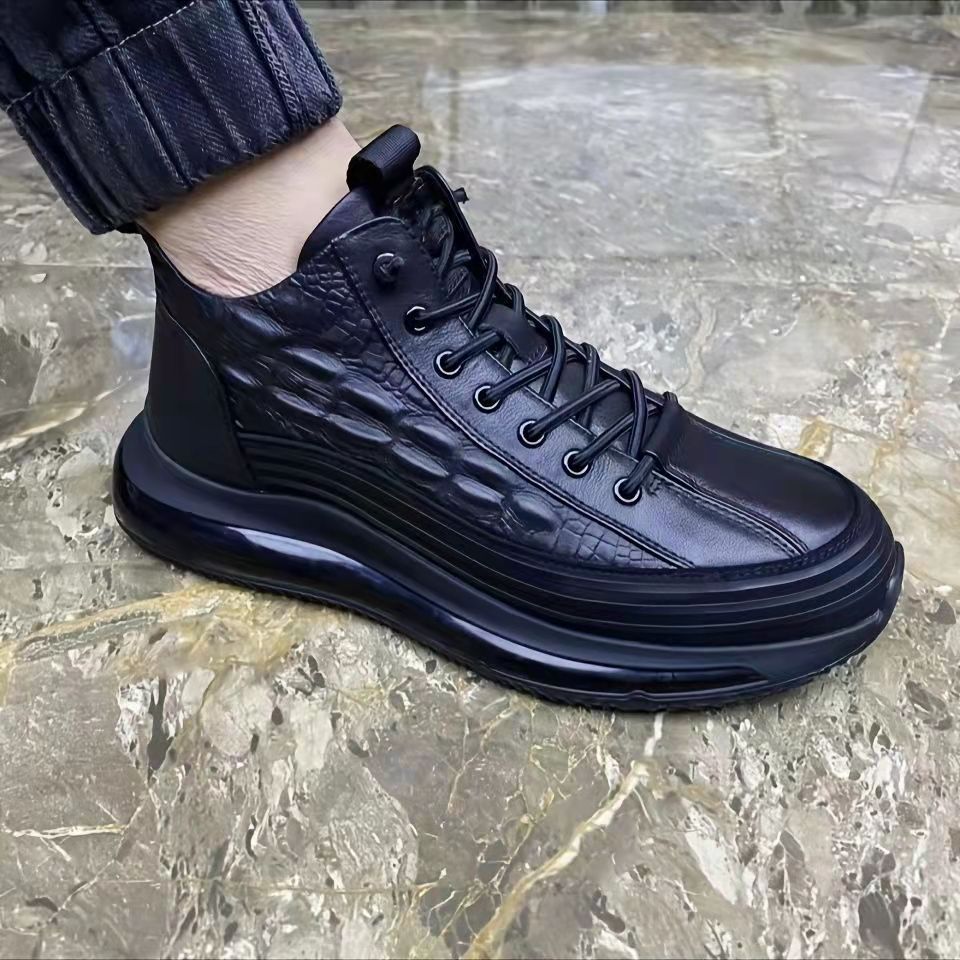 Scarpe Invernali da Uomo con Cuscinetto d’Aria, Fascia Elastica e Design Intagliato