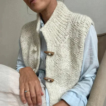 Sophia - Gilet Casual con Bottoni per Stile Formale Invernale