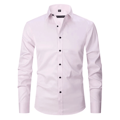 Camicia da Uomo in Tessuto Elasticizzato Traspirante e Antipiega
