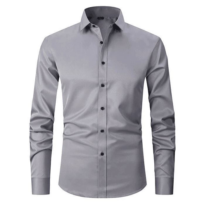 Camicia da Uomo in Tessuto Elasticizzato Traspirante e Antipiega