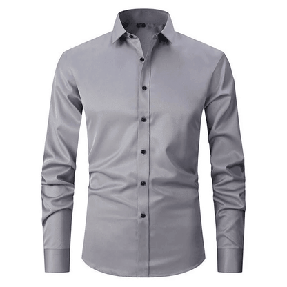 Camicia da Uomo in Tessuto Elasticizzato Traspirante e Antipiega