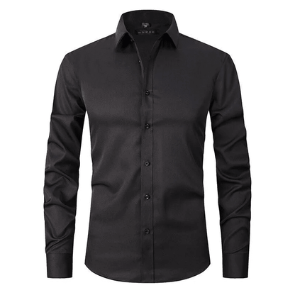 Camicia da Uomo in Tessuto Elasticizzato Traspirante e Antipiega