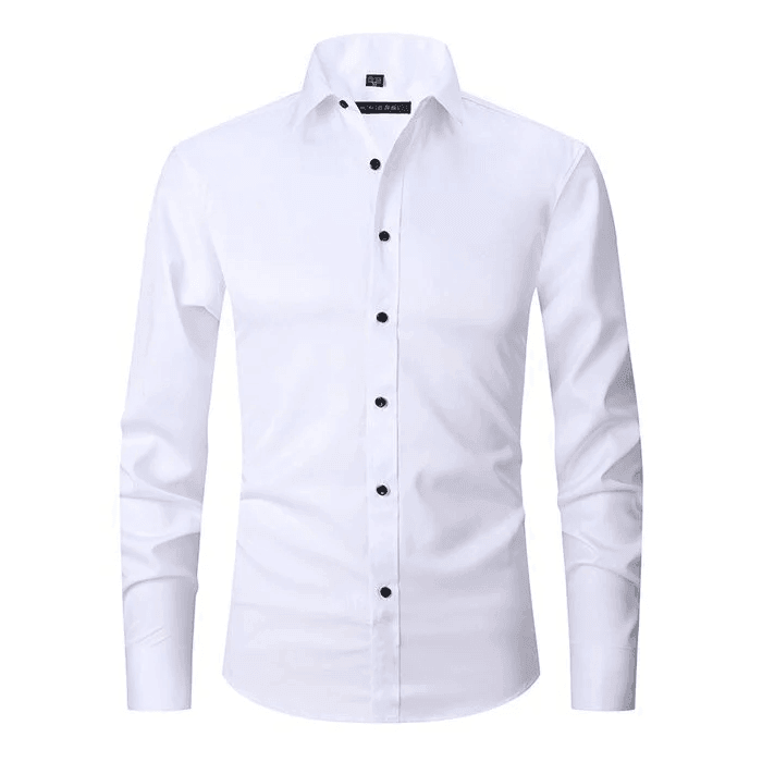Camicia da Uomo in Tessuto Elasticizzato Traspirante e Antipiega