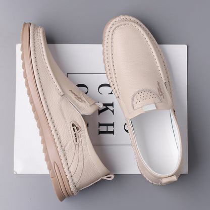 Herresko til kørsel med gummisål og slip-on design