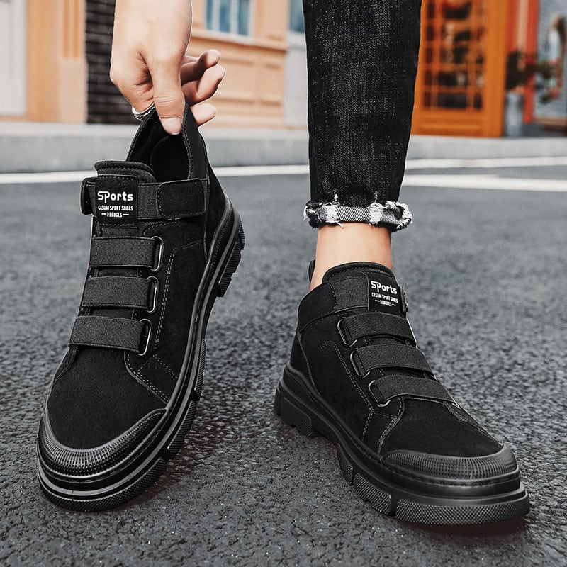 Herresneakers til vinter med elastisk bånd og knælængde design