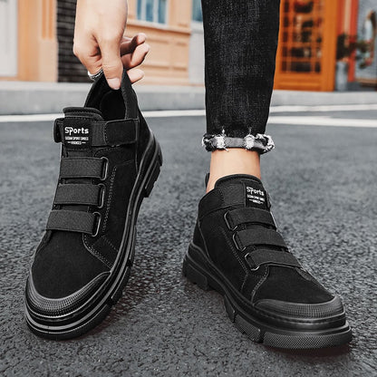 Herresneakers til vinter med elastisk bånd og knælængde design