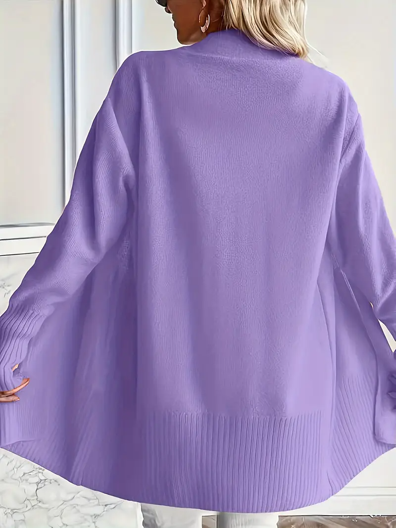 Maglione da Donna in Maglia con Girocollo e Vestibilità Rilassata