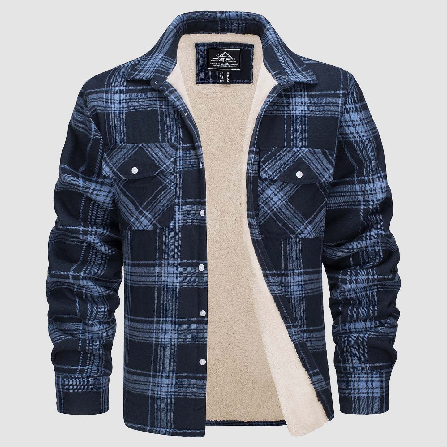 Giacca Camicia Casual da Uomo con Tasche