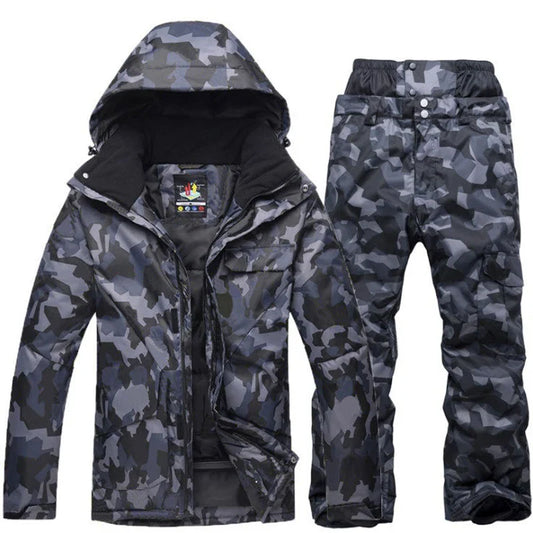 Pantaloni da sci invernali da uomo, impermeabili, mimetici, a vita alta, pantaloni da snowboard, pantaloni sportivi termici da esterno