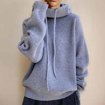 Maglione a Collo Alto da Donna con Maniche Lunghe e Vestibilità Slim