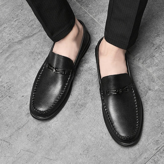 Loafers Uomo In Pelle Di Vitello Scamosciata Slip-On Con Suola Resistente All'Usura | Ideali Per Tutte Le Stagioni
