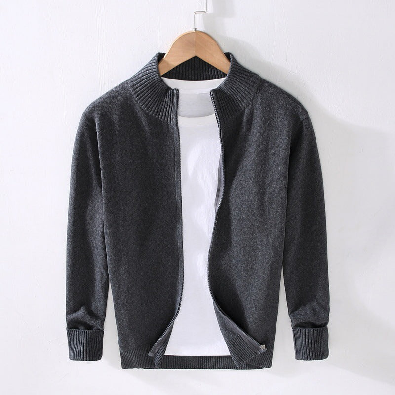 Cardigan Slim Fit Uomo a Tinta Unita Ideale per l'Autunno
