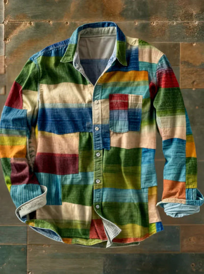 Camicia da donna a maniche lunghe con tasca laterale sul petto