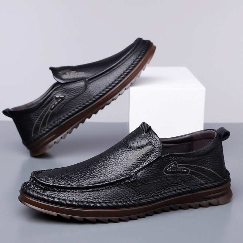 Herresko til kørsel med gummisål og slip-on design