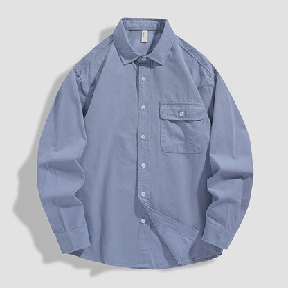 Giacca camicia da uomo in cotone a vestibilità ampia ideale per tutte le stagioni