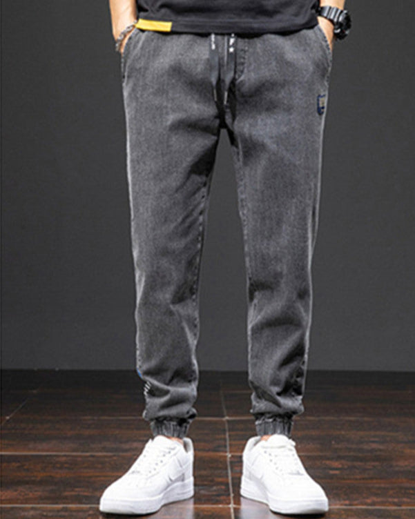 Jeans Uomo Loose Fit Elasticizzati Gamba Dritta