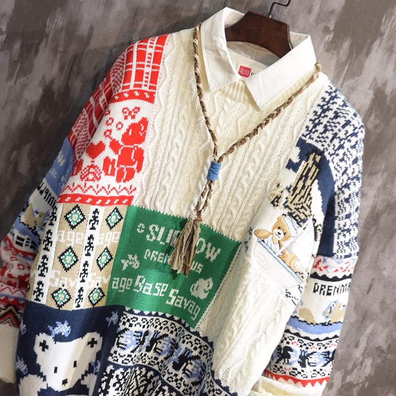 Jersey de Hombre con Cuello Redondo y Mangas Largas