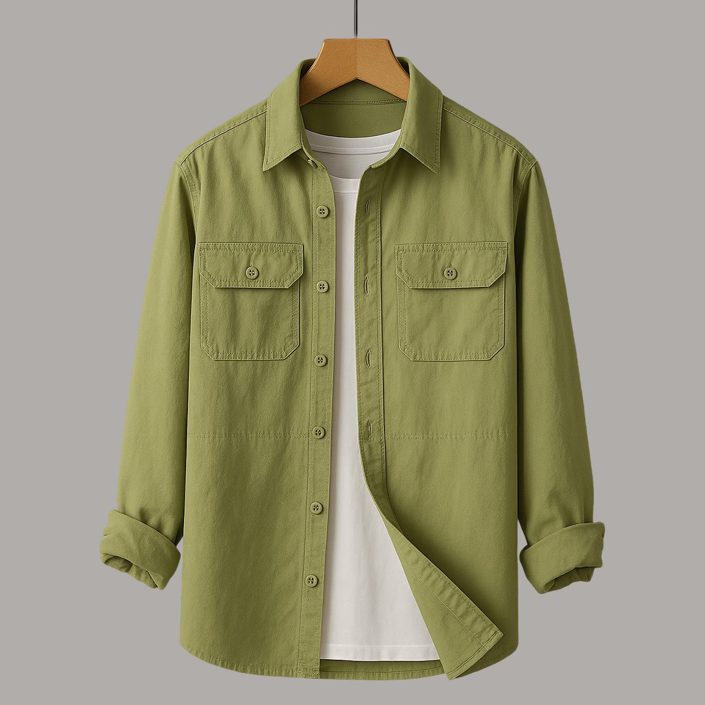 Camicia da Uomo Bottoni Due Tasche Design Leggero