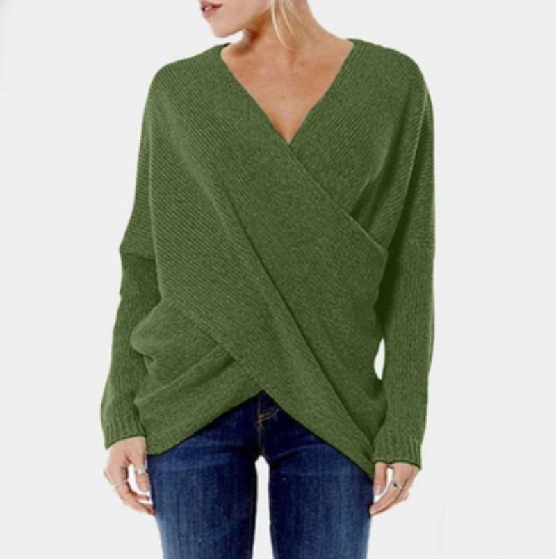 Maglione Invernale da Donna con Dettaglio Incrociato