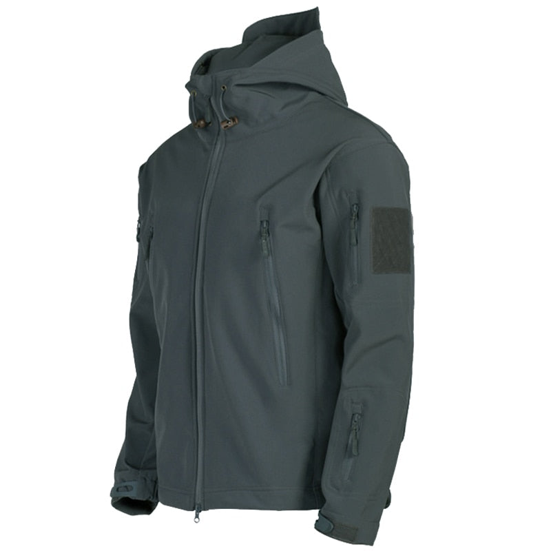 Giacca Softshell da Uomo per Attività Outdoor con Cappuccio e Tasche Multiple