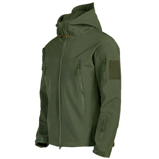 Giacca Softshell da Uomo per Attività Outdoor con Cappuccio e Tasche Multiple