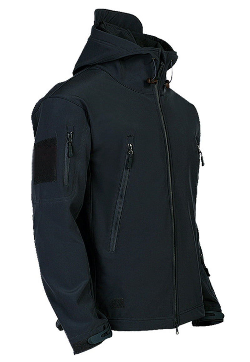 Giacca Softshell da Uomo per Attività Outdoor con Cappuccio e Tasche Multiple