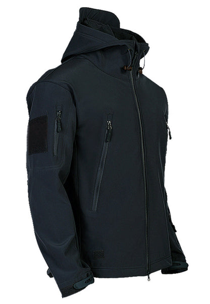 Giacca Softshell da Uomo per Attività Outdoor con Cappuccio e Tasche Multiple