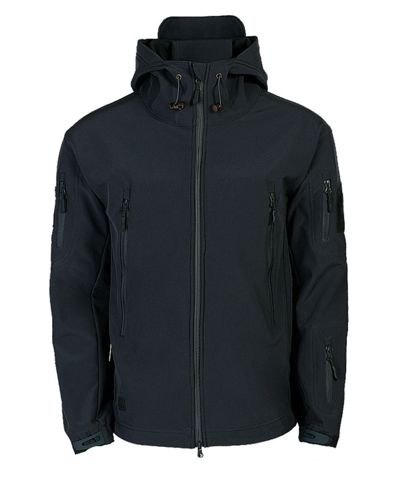 Giacca Softshell da Uomo per Attività Outdoor con Cappuccio e Tasche Multiple