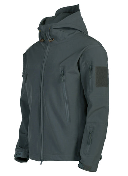 Giacca Softshell da Uomo per Attività Outdoor con Cappuccio e Tasche Multiple