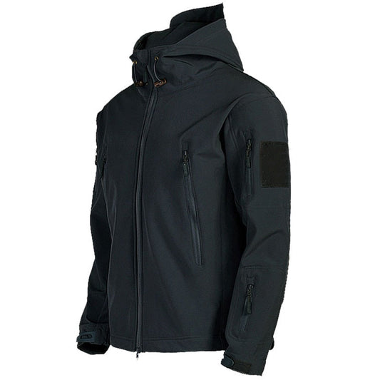 Giacca Softshell da Uomo per Attività Outdoor con Cappuccio e Tasche Multiple