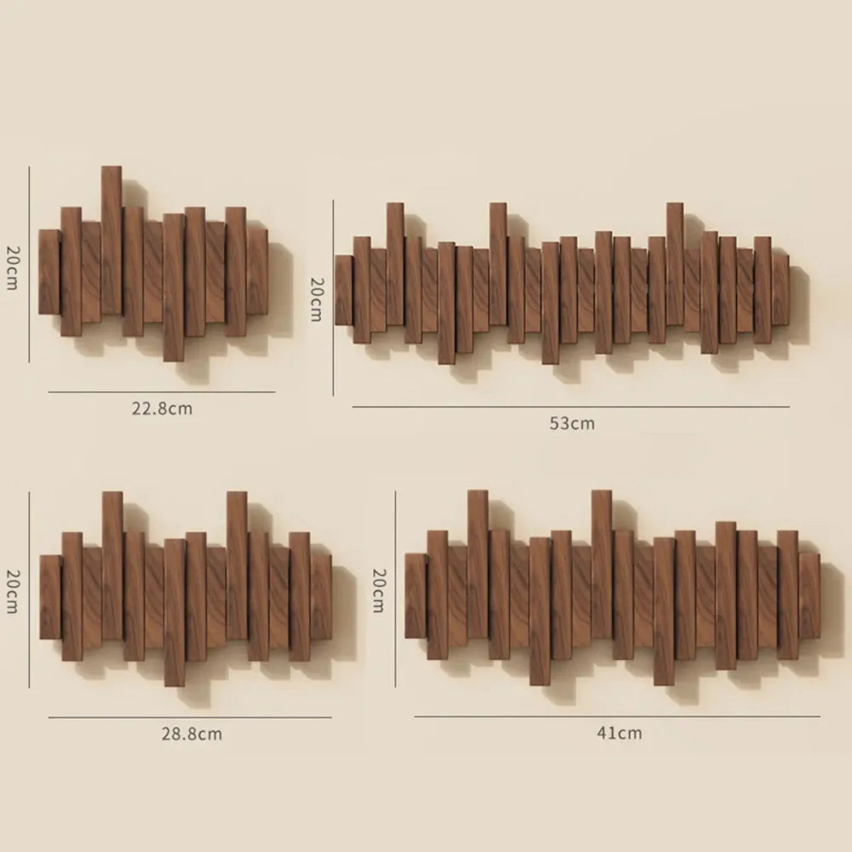 Appendiabiti da parete in legno | Noce o Faggio | Elegante e Robusto per Giacche | Borse e Cappelli