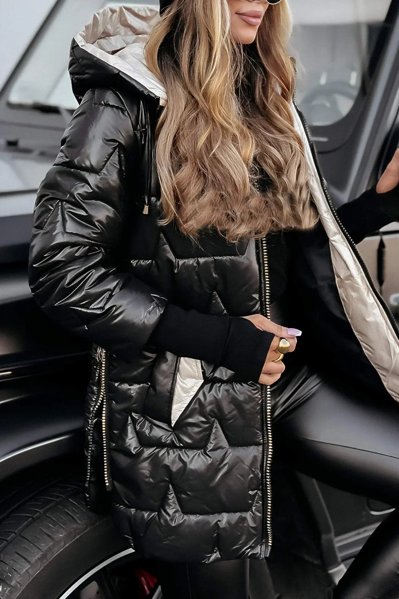 Cappotto Invernale da Donna Imbottito con Cappuccio