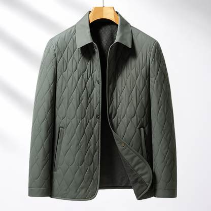 Giacca Trapuntata da Uomo con Fodera Morbida e Tasche con Zip