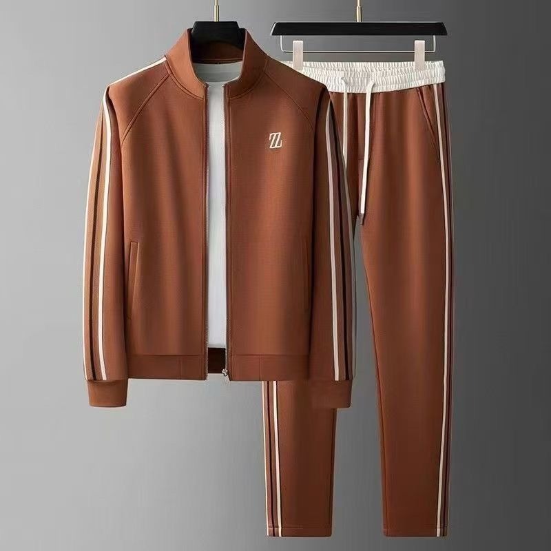Tuta da Uomo 2 Pezzi con Giacca con Zip e Pantaloni con Coulisse