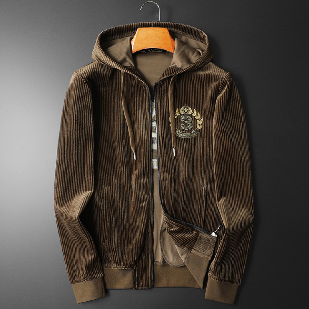 Completo Uomo Due Pezzi Felpa Zip Pantaloni Jogger Velour