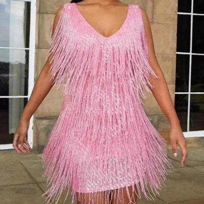 Abito Mini Vintage con Paillettes Flapper | Ideale per Tutte le Stagioni