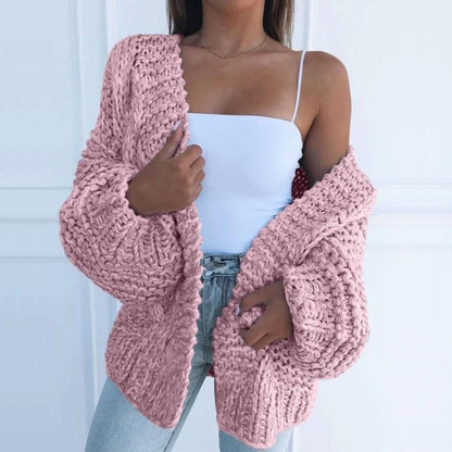 Cardigan da Donna a Maglia Grossa con Vestibilità Comoda