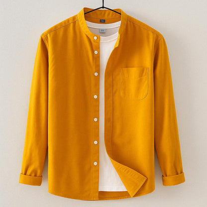 Camicia da Uomo Vestibilità Sartoriale Leggera Chiusura a Bottoni