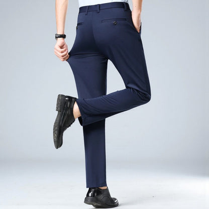 Pantaloni Stretch da Uomo con Vita Elasticizzata e Vestibilità Sartoriale